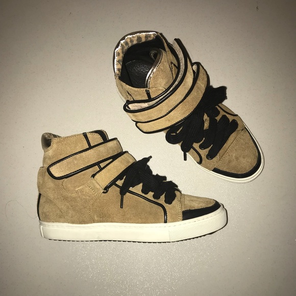 camel high top sneakers